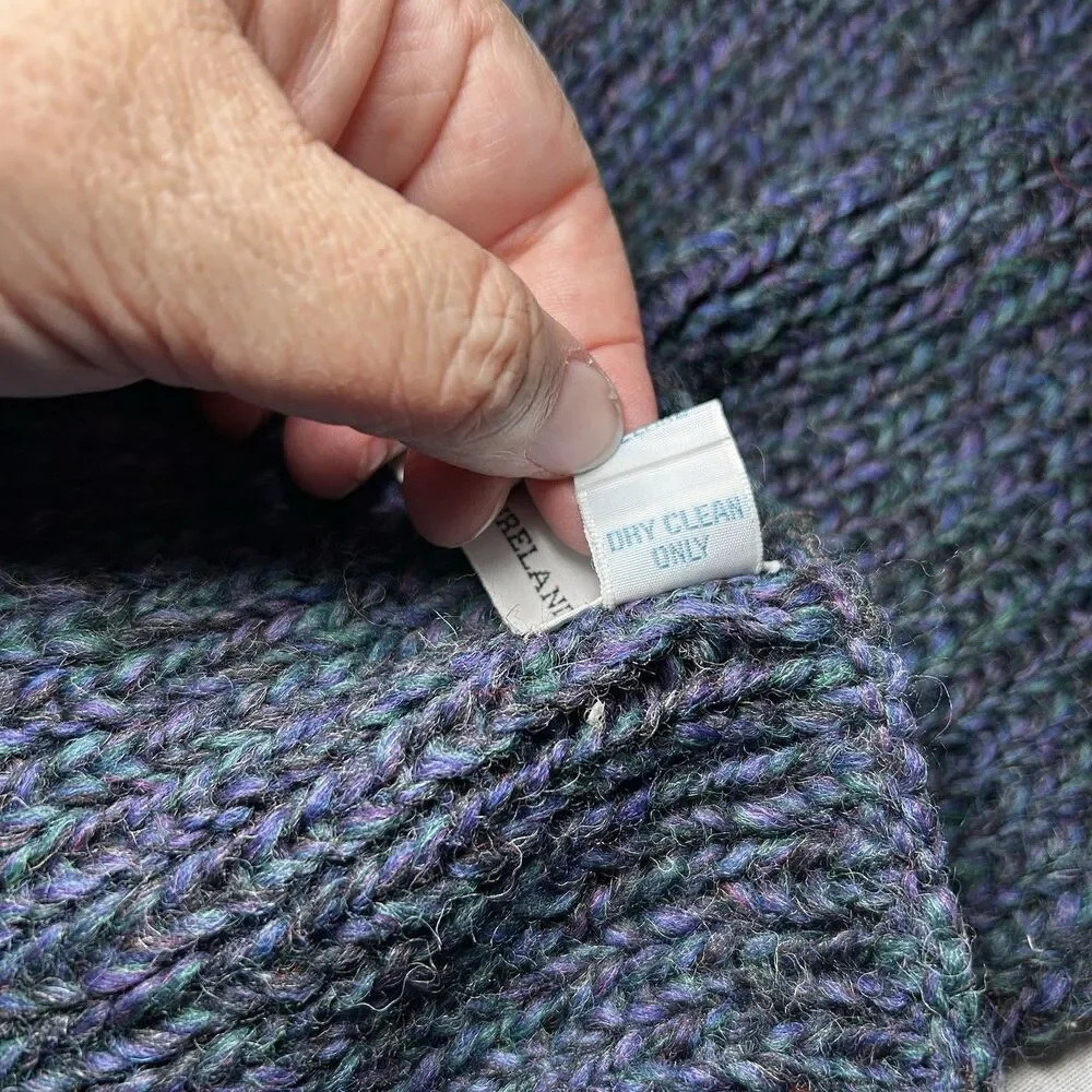 Patrick Malin Blue 100% New Wool Scarf Made in Ireland